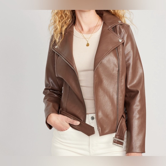 Faux-leather Belted jacket - Picture 3 of 3